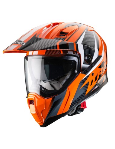 Casco integral naranja hotsell