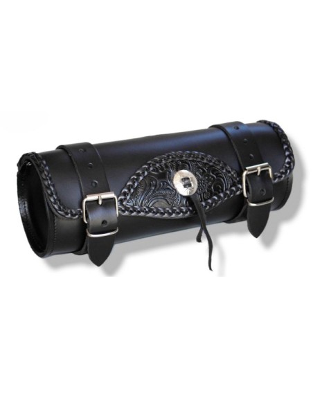 RULO MEDIANO GÓTICO NEGRO 1 CONCHO 29X11CM