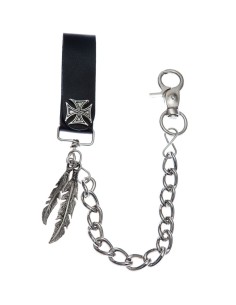 CADENA CINTURON GRUESA IRON CROSS Y PLUMAS