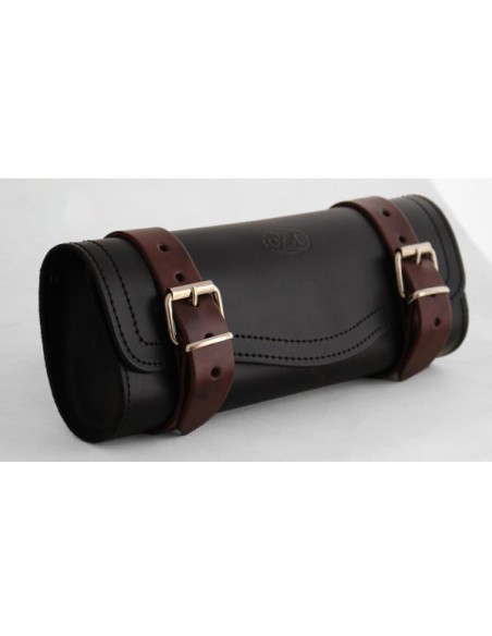 RULO MEDIANO PLANO BASICO NEGRO CORREAS MARRÓN 29X12X9CM RULO MEDIANO PLANO BASICO NEGRO CORREAS MARRÓN 29X12X9CM