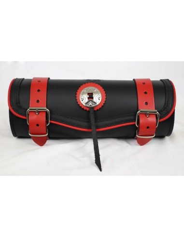 RULO MEDIANO BÁSICO PERFÍL ROJO 1 CONCHO CORREAS ROJAS 29X11CM