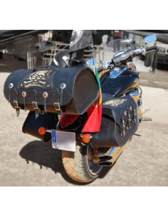 BAUL TRASERO RIGIDO DOSCAS CLÁSICO CELTIC CALAVERA TIBIAS UNIVERSAL 2