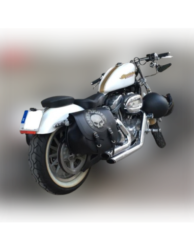 ALFORJA SPARTA SKULL HARLEY DAVIDSON LADO IZQ CON HUECO AMORTIGUADOR