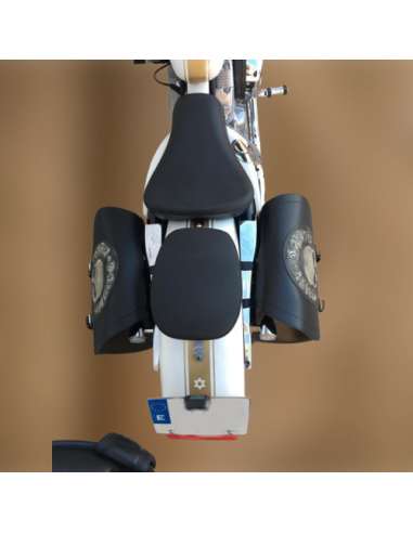 ALFORJA SPARTA SKULL HARLEY DAVIDSON LADO IZQ CON HUECO AMORTIGUADOR