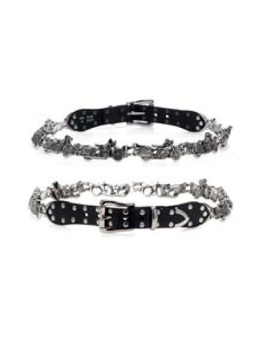 CINTURON MOTOS METALICO Y CUERO